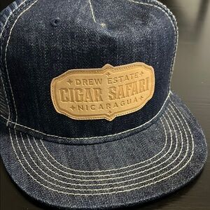 Drew Estate Cigar Safari Denim Cap hat cigar